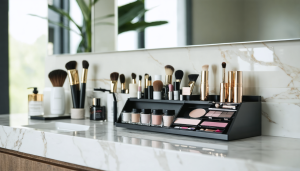 optimisez votre routine beauté avec un rangement de maquillage pratique et élégant, spécialement conçu pour votre salle de bains. gardez vos produits organisés et à portée de main.