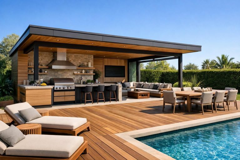 découvrez comment aménager un pool house moderne équipé d'une cuisine extérieure pour profiter pleinement de vos étés et créer des moments conviviaux inoubliables.