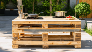 découvrez comment construire une table en bois de palette parfaite pour votre plancha, alliant style rustique et fonctionnalité pour des repas conviviaux en extérieur.