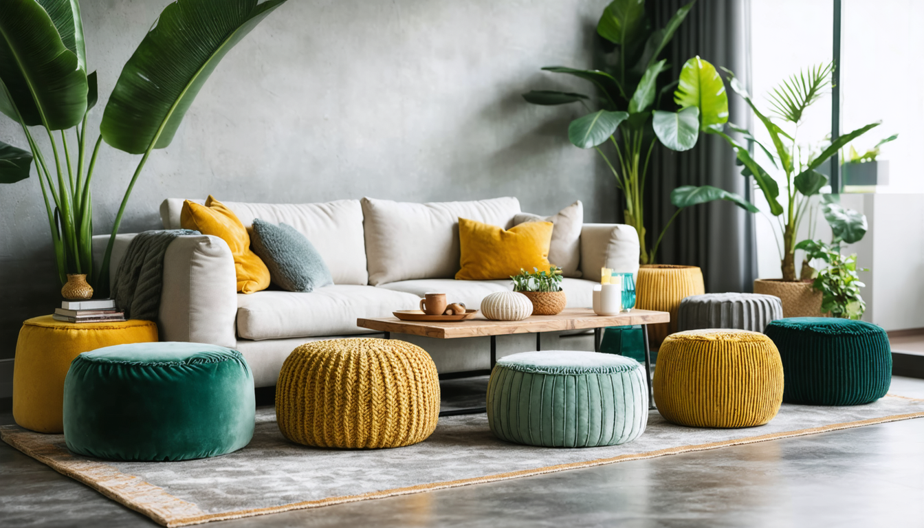 découvrez nos conseils pratiques pour choisir le pouf parfait qui s'adaptera à la décoration et à l'agencement de votre salon, alliant confort, style et fonctionnalité.