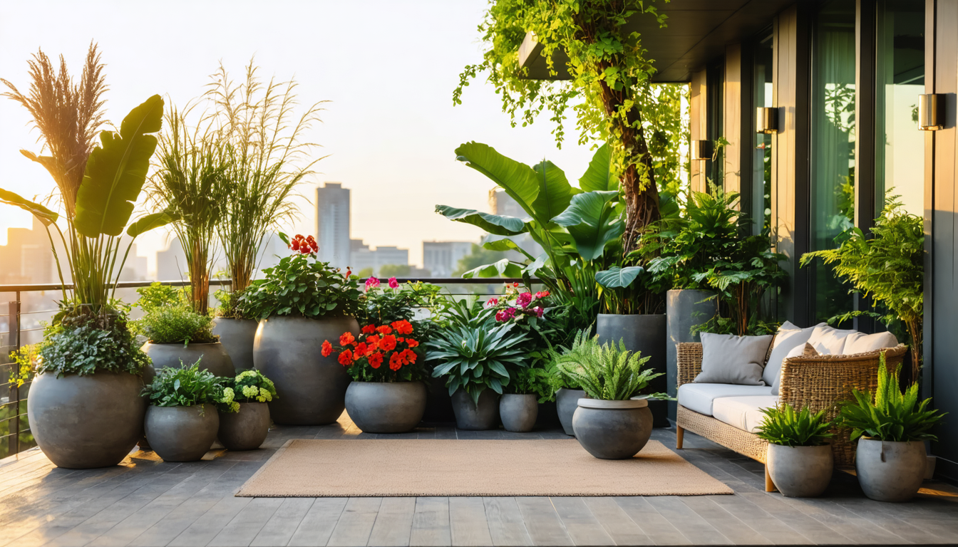 découvrez quels végétaux choisir pour sublimer vos grands pots sur la terrasse et créer un espace extérieur élégant et verdoyant.