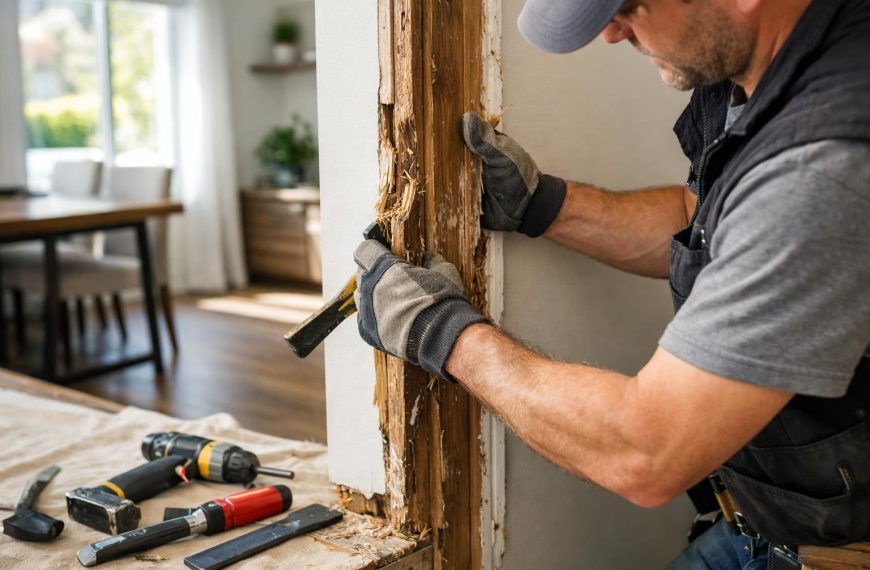 apprenez à remplacer une porte de communication en déposant l'ancien dormant pour un résultat optimal et un intérieur rénové facilement.