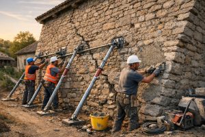 découvrez les techniques essentielles pour renforcer un mur en pierres incliné et prévenir un effondrement imminent. guide pratique pour assurer la stabilité et la sécurité de vos murs anciens.