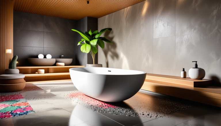découvrez les tendances 2026 pour la salle de bain alliant l'élégance naturelle du bois, la modernité du terrazzo et le charme intemporel des baignoires îlots pour un espace à la fois chic et convivial.