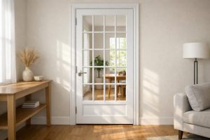 donnez du style et de la lumière à votre intérieur en remplaçant votre porte intérieure par un modèle vitré à petits carreaux, alliant élégance et modernité.