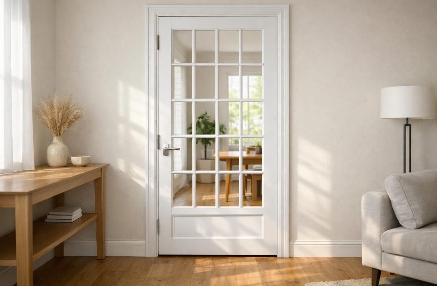 donnez du style et de la lumière à votre intérieur en remplaçant votre porte intérieure par un modèle vitré à petits carreaux, alliant élégance et modernité.